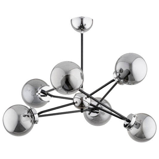 CEILING LAMP ALFA RESTO Black & Chrome 6 x E14