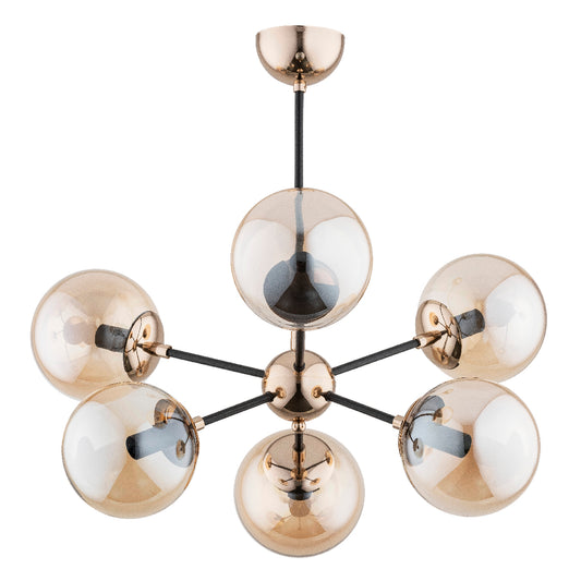 CEILING LAMP ALFA SANDY Black & Gold 6 x E14