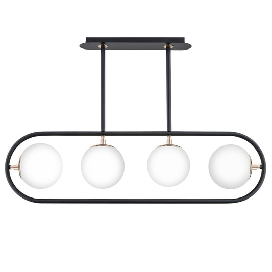 CEILING LAMP ALFA SARAN Black & White 4 x E14