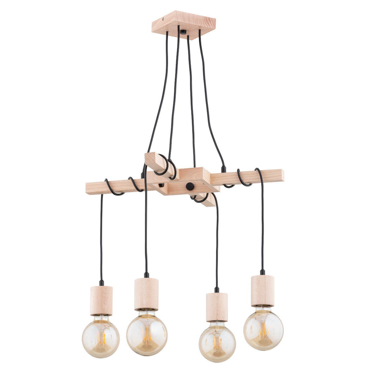 PENDANT LAMP ALFA ANNER  Wooden 4 x E27