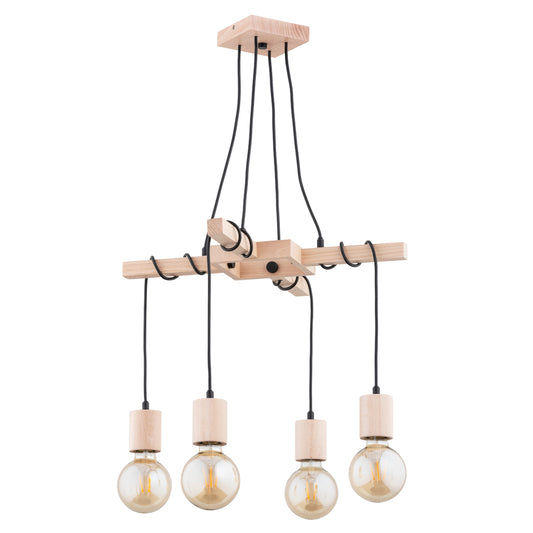 PENDANT LAMP ALFA ANNER  Wooden 4 x E27