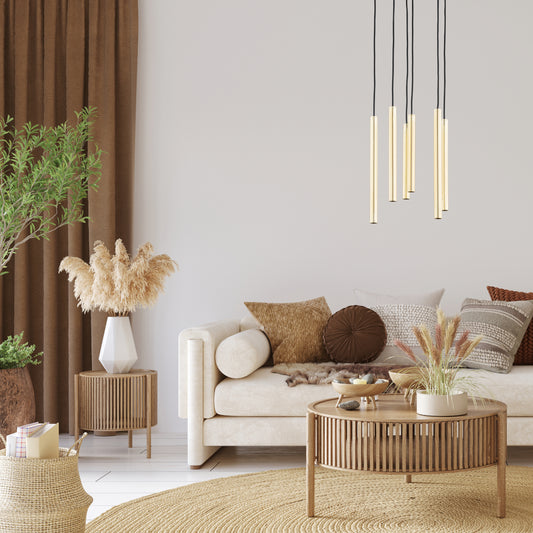 PENDANT LAMP ALFA COLLET Gold 6 x G9 LED