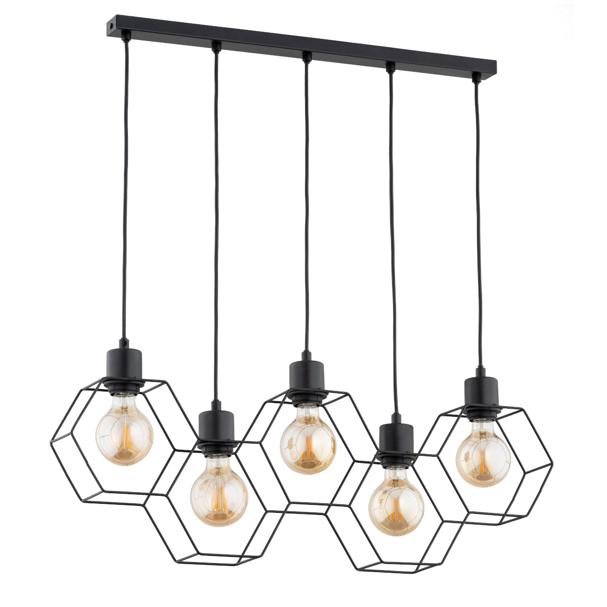 PENDANT LAMP ALFA KOMBI Black 5 x E27