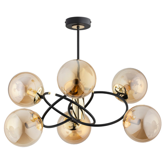 CEILING LAMP ALFA ORBITA MI x  Black & Gold 6 x E14