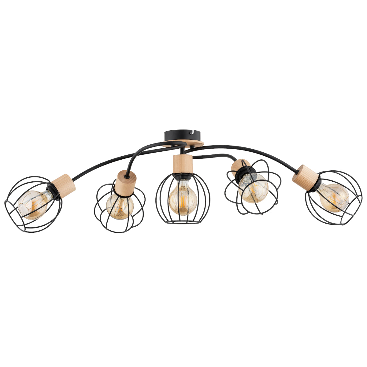 CEILING LAMP ALFA KRABI Black 5 x E27