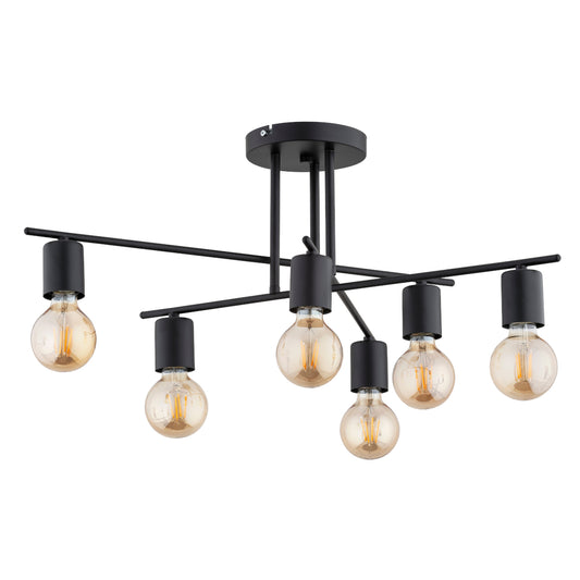 CEILING LAMP ALFA PANAMA Black 6 x E27
