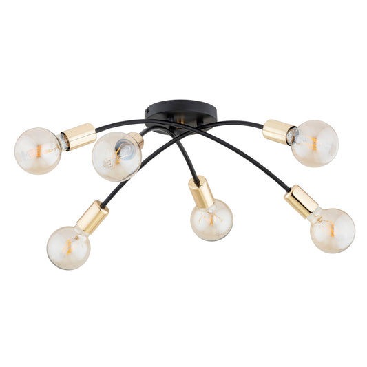 CEILING LAMP ALFA LENSI MA x  Black & Gold 6 x E27