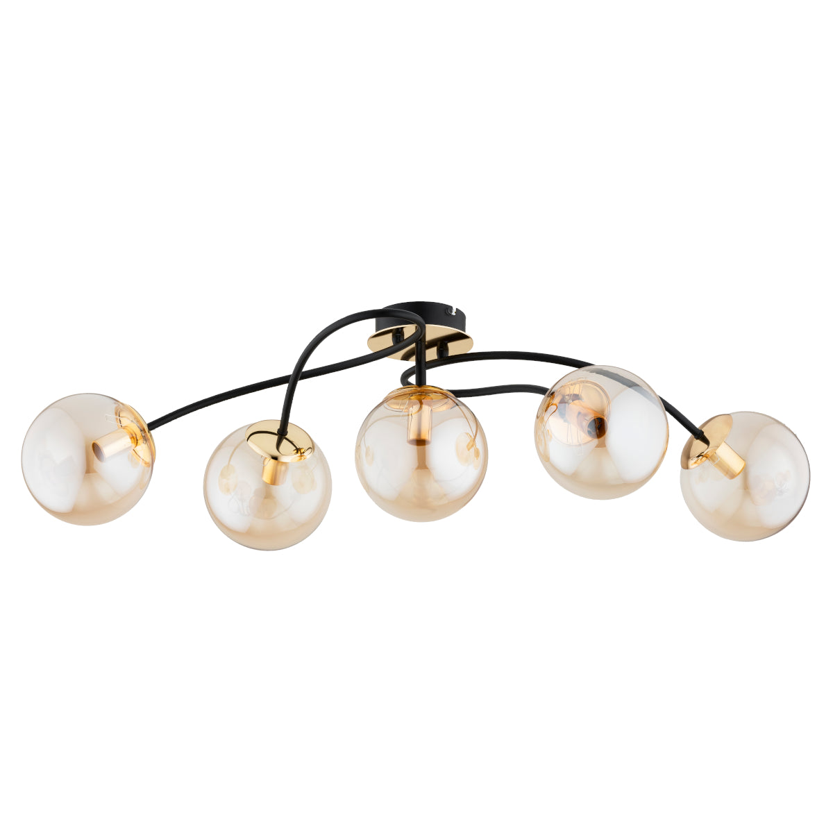 CEILING LAMP ALFA GILIAN Gold & Black 5 x E14