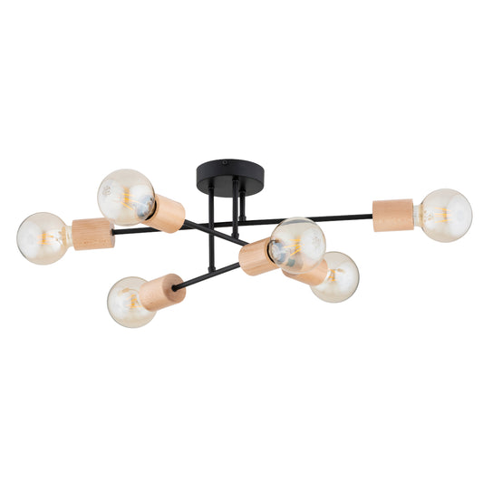 CEILING LAMP ALFA LA-STENA Black 6 x E27