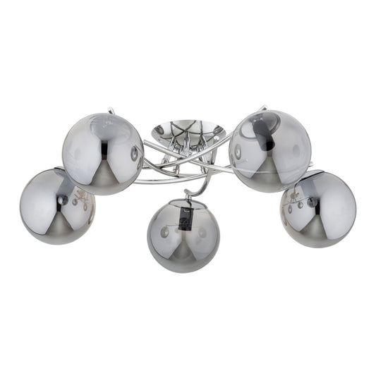 CEILING LAMP ALFA SAVI Chrome 5 x E14
