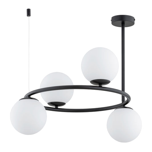 CEILING LAMP ALFA RINGO A-4 Black & White 4 x E14