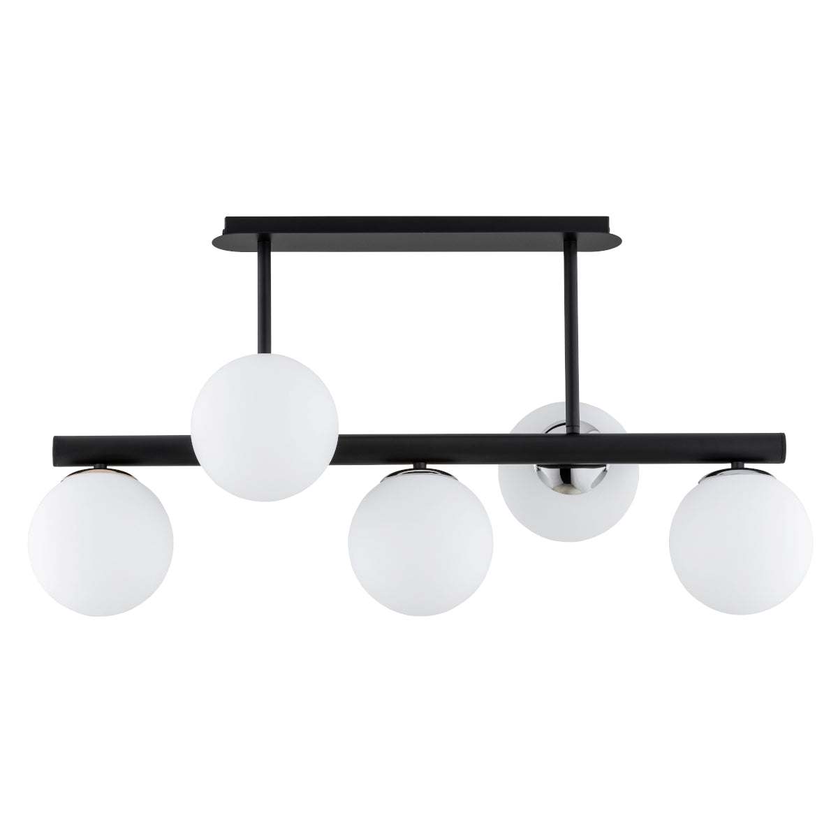 CEILING LAMP ALFA TUKANE Black & Chrome 5 x E14