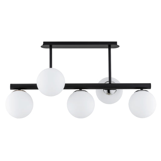 CEILING LAMP ALFA TUKANE Black & Chrome 5 x E14