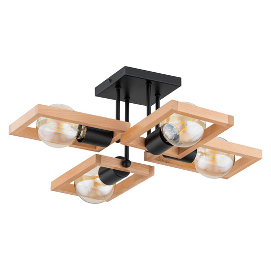 CEILING LAMP ALFA REZON  Wooden 4 x E27