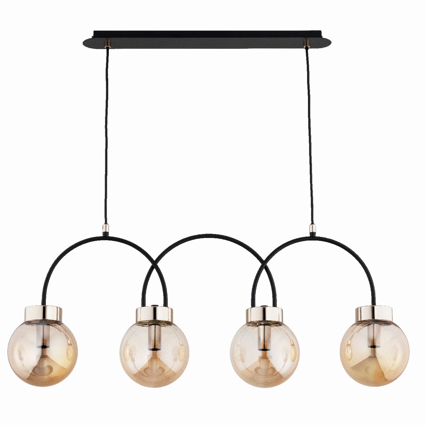 PENDANT LAMP ALFA DARSO Black & Gold 4 x E14