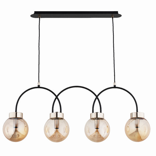 PENDANT LAMP ALFA DARSO Black & Gold 4 x E14