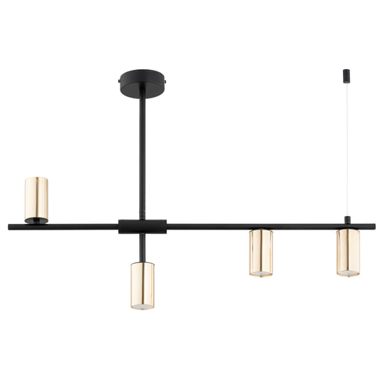 CEILING LAMP ALFA SAUR Black & Gold 4 x GU10