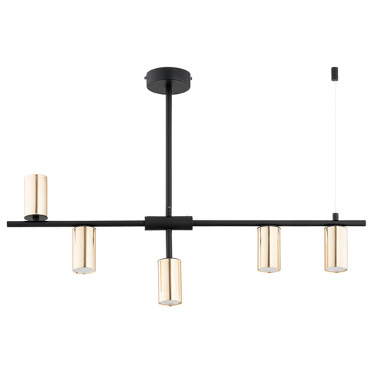 CEILING LAMP ALFA SAUR Black & Gold 5 x GU10