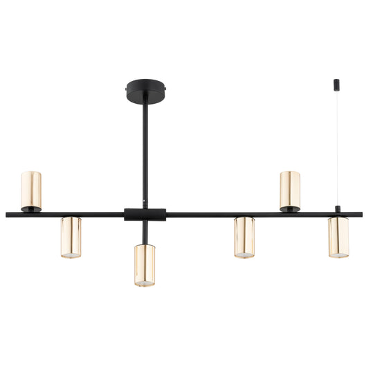 CEILING LAMP ALFA SAUR Black & Gold 6 x GU10