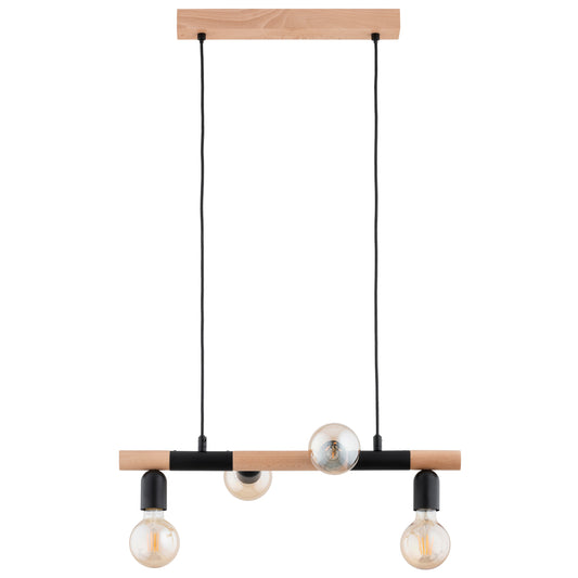 PENDANT LAMP ALFA LIDO  Wooden 4 x E27