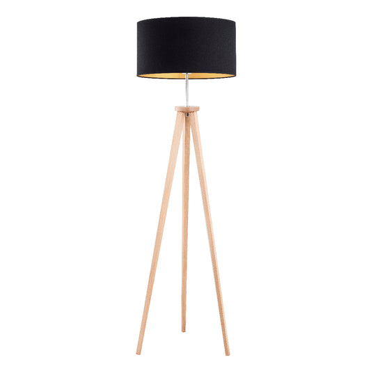 FLOOR LAMP ALFA GoldI  Wooden 1 x E27