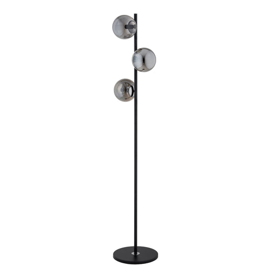 FLOOR LAMP ALFA MALAGA Black & Chrome 3 x E14