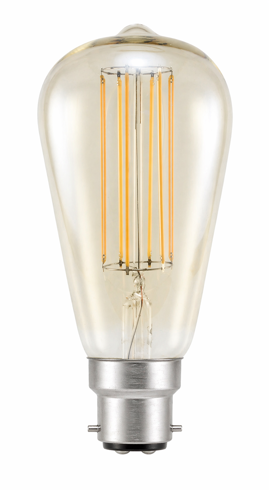 ST64N LED Filament Bulb | 6W | 450lm | Dimmable | 2200K | Amber Tint | CRI>95