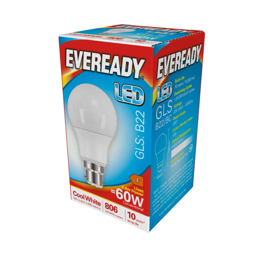 Eveready LED GLS | B22 | 8.8W | 806lm | Cool White 4000K | Single Pack