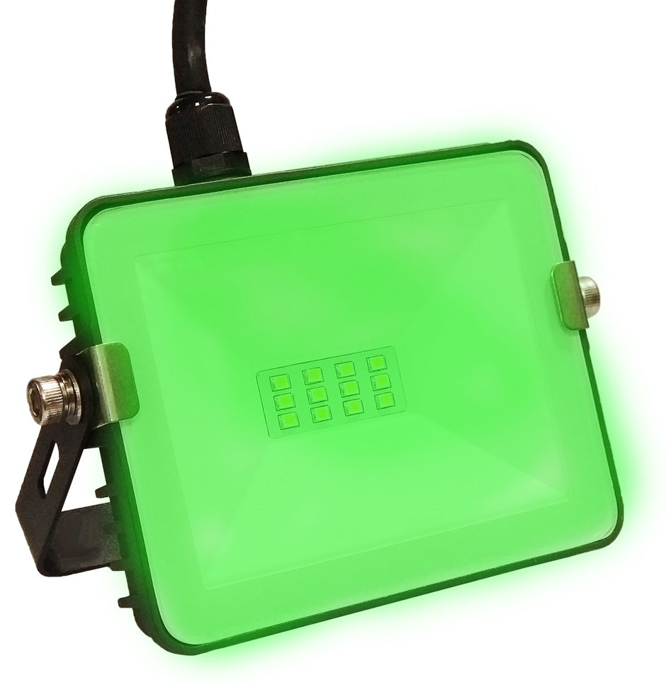 10W Slimline Green Flood Light | Outdoor LED | 120° Beam - CLEARANCE