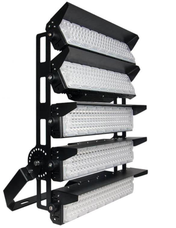 LED light fixture with multiple panels on a white background
