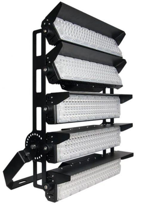 LED light fixture with multiple panels on a white background