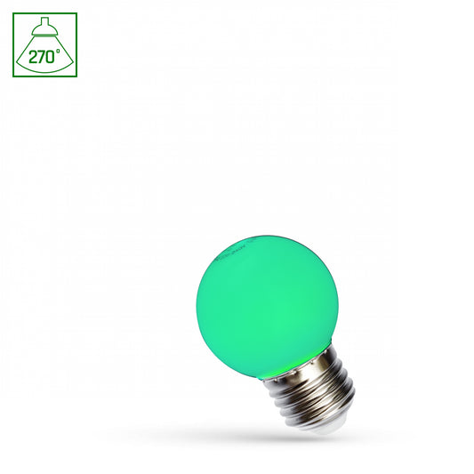 1w Green LED Golf Ball Bulb | E27 | Non-Dimmable | 270° beam angle