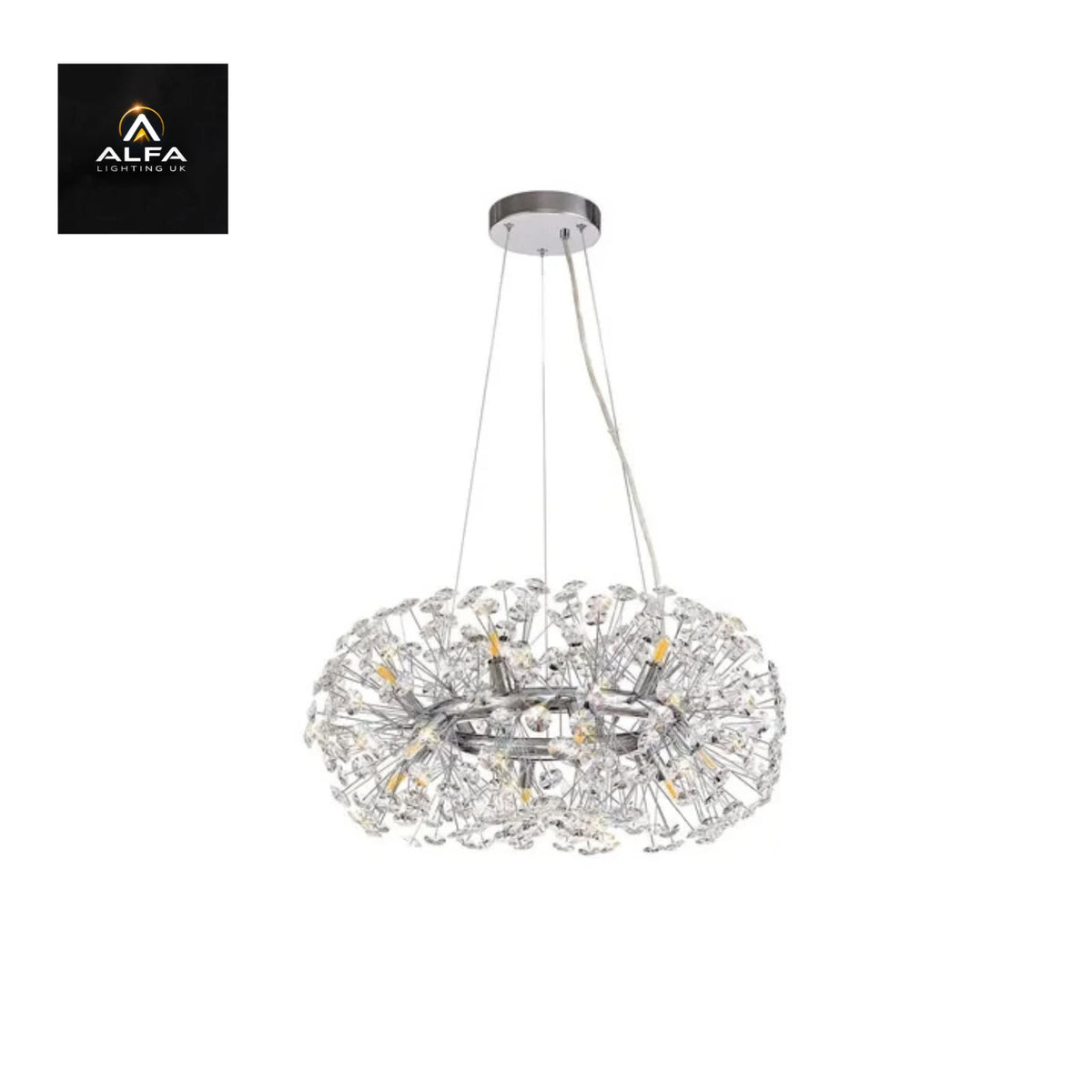LIGHT | SH7394 | Beluga | 12 Pendant light | G9 | Polished Chrome/Crystal - CLEARANCE
