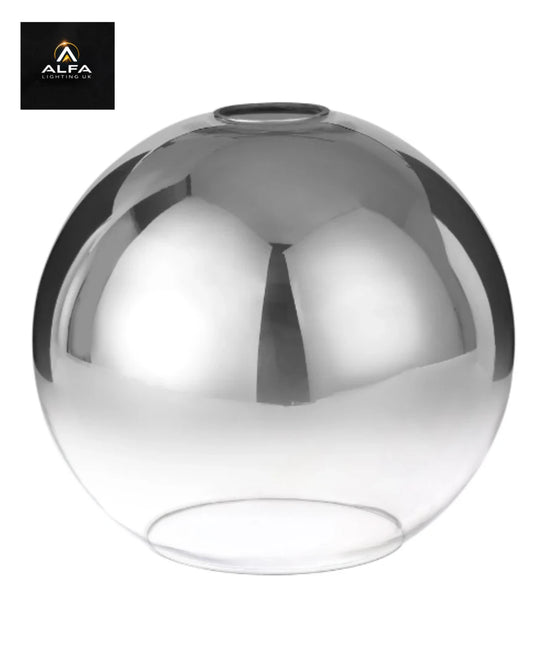 LIGHT | SH7791 | Acree | 30cm Globe | Glass | Smoked/Clear - CLEARANCE