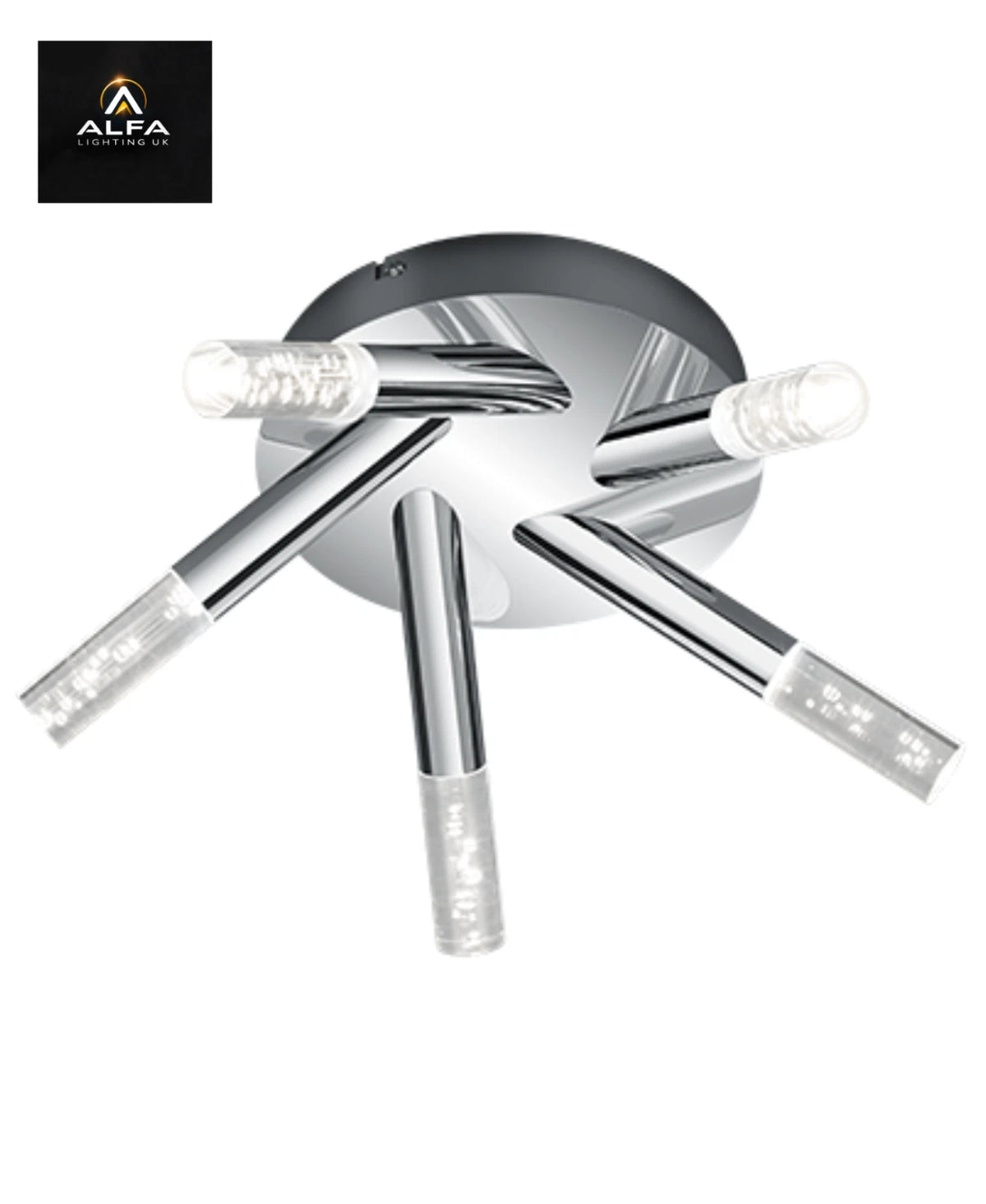 BOLSA | Semi Flush Ceiling Light | Bubbles effect | Chrome | Integrated LED | IP44 - CLEARANCE