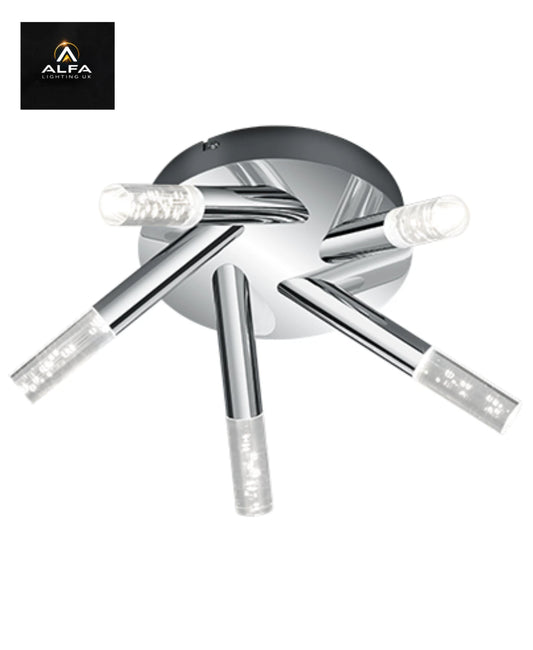 BOLSA | Semi Flush Ceiling Light | Bubbles effect | Chrome | Integrated LED | IP44 - CLEARANCE