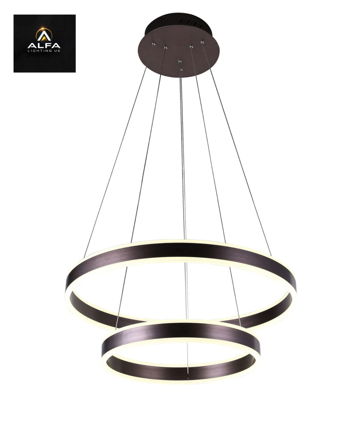 Bravo Lighting | BL12504 | ORBITAL | LED Twin Pendant | Mocha - CLEARANCE