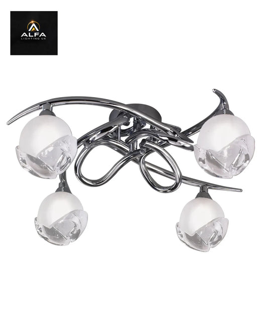 Mantra | M0807 | Ceiling 4 Light | Black Chrome Decorative Fitting - CLEARANCE