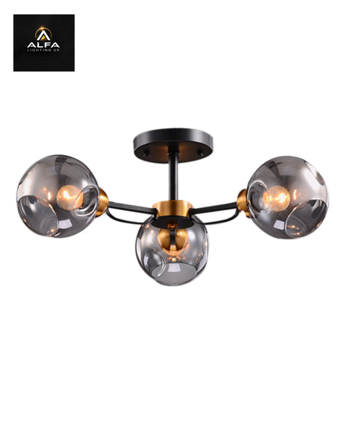 Bravo Lighting | BL14001 | DALLAS 3 Light | Semi Flush - CLEARANCE