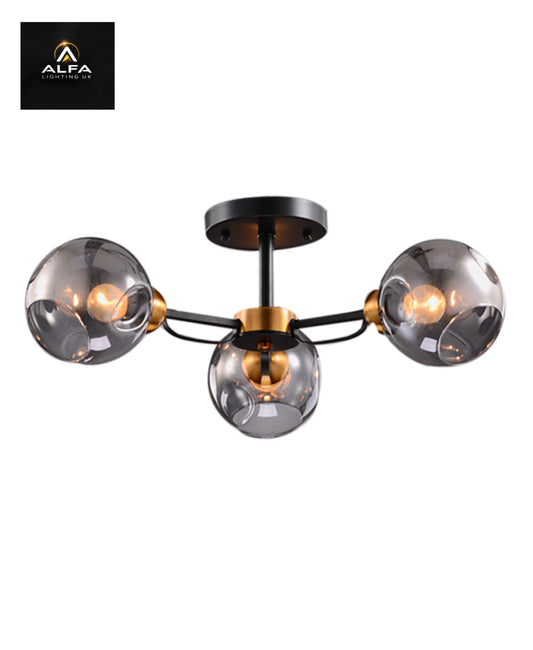Bravo Lighting | BL14001 | DALLAS 3 Light | Semi Flush - CLEARANCE
