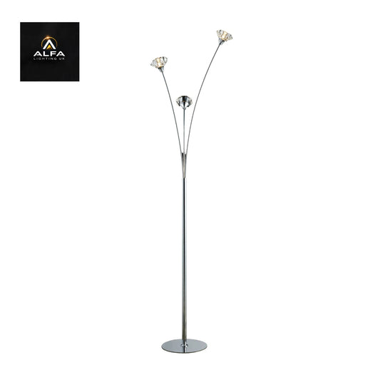 Bravo Lighting | BL12819 | RADLEY | 3 Light Floor Lamp | Polished Chrome - CLEARANCE