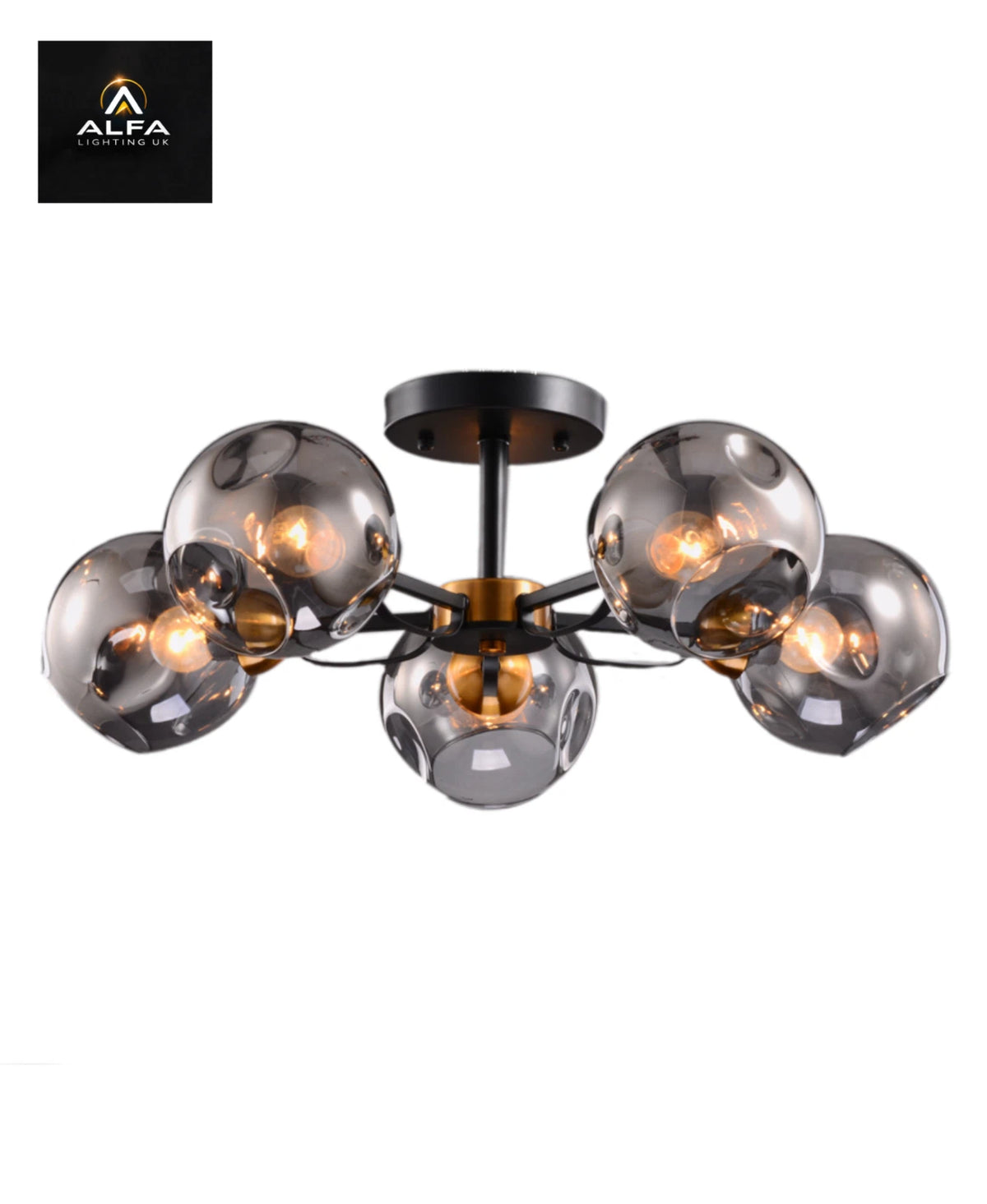 Bravo Lighting | BL14003 | DALLAS | 5 Light Semi Flush - CLEARANCE