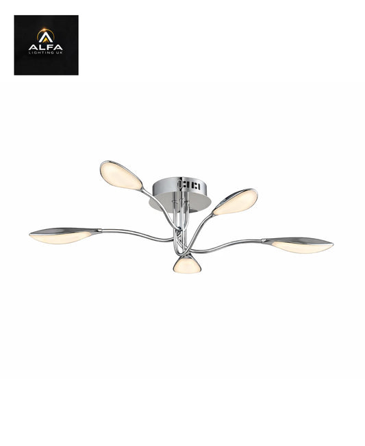 Bravo Lighting | BL12203 | LILY | 5 x LED Ceiling Light Semi-flush - CLEARANCE