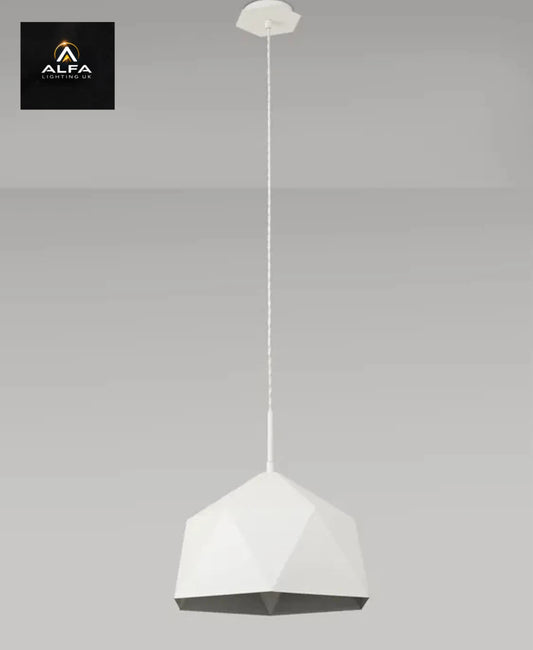 LIGHT | Isos | SH8460 | Single Pendant Light | White/Silver - CLEARANCE
