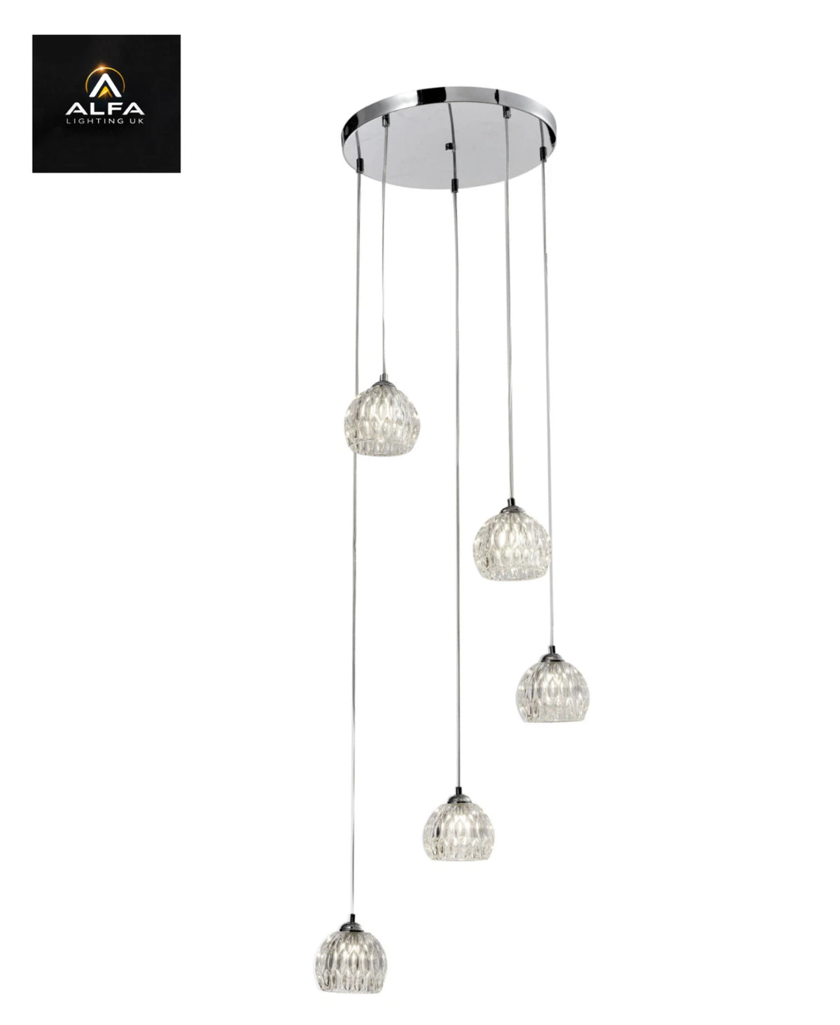 Bravo Lighting | 1160 | TALIA | 5 Light Pendant Fitting - CLEARANCE