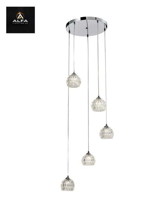 Bravo Lighting | 1160 | TALIA | 5 Light Pendant Fitting - CLEARANCE
