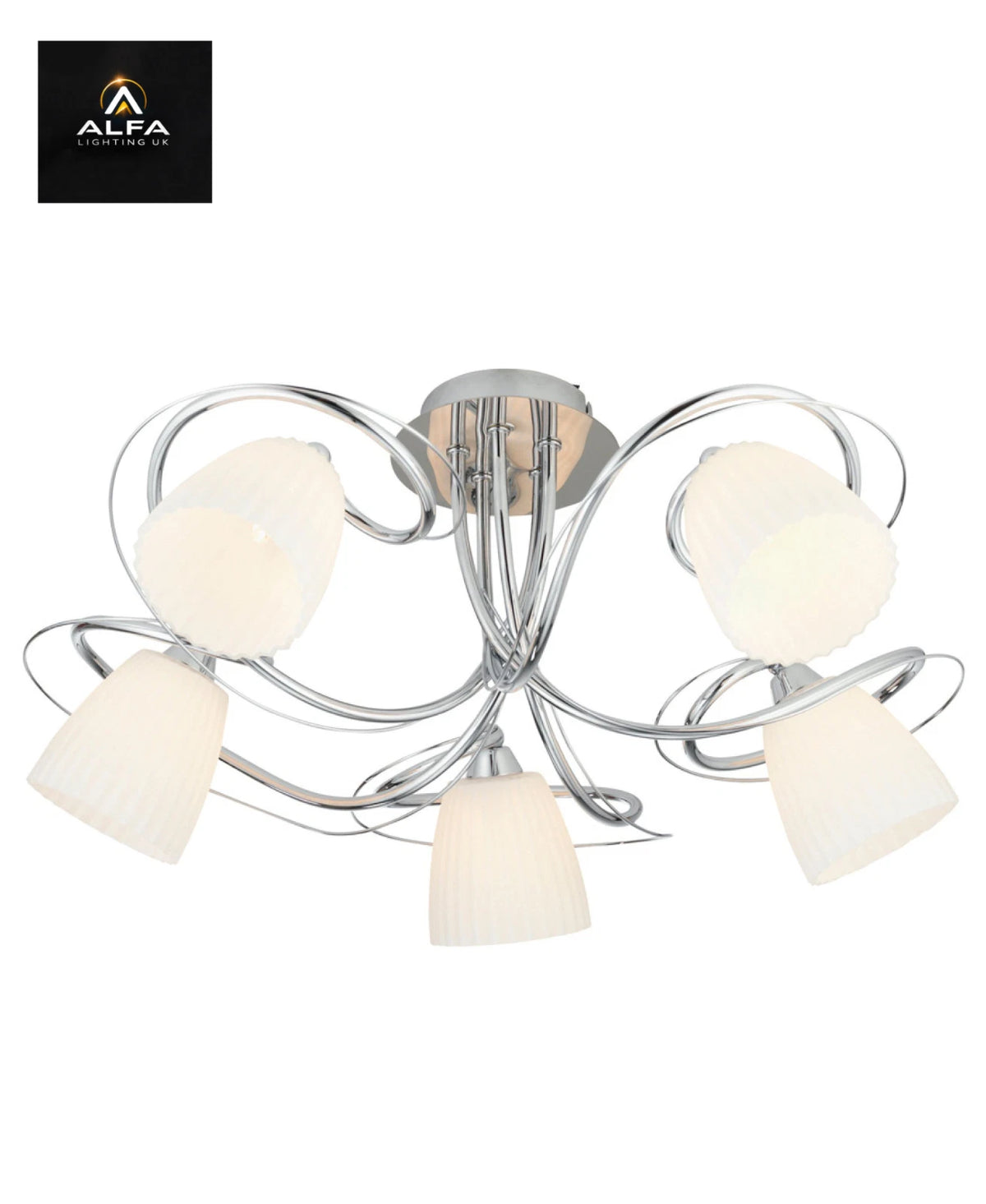Oaks Lighting | LEKE Range | 6259/5 CH | 5 Light Ceiling Light - CLEARANCE