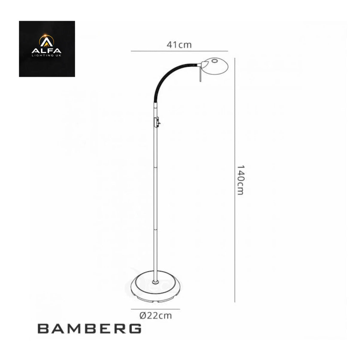 Deco | Bamberg Floor Lamp | 1 Light G9 | Gold | D0796 - CLEARANCE