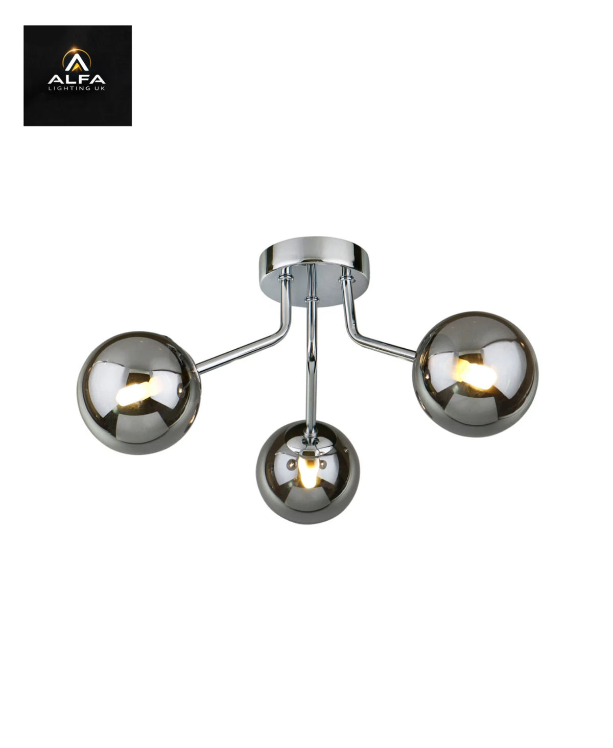 Bravo Lighting | BL13701 | BOLLA | 3 Light Semi Flush | Polished Chrome - CLEARANCE