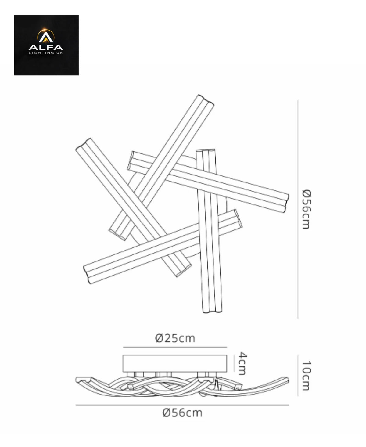 LIGHT | SH7094SG | 5 Light Ceiling | 3 Step Dimming | 5 x 12W LED  | 3500K | 3792lm | Sand Gold - CLEARANCE